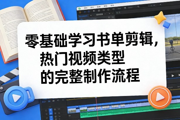 零基础学习书单剪辑,热门视频类型的完整制作流程(更新2026)-桀创项目掘金社