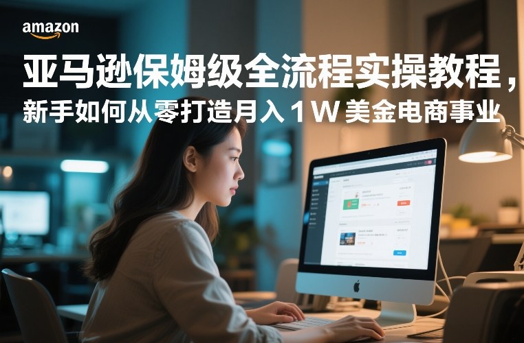 亚马逊保姆级全流程实操教程，新手如何从零打造月入1W美金电商事业-桀创项目掘金社