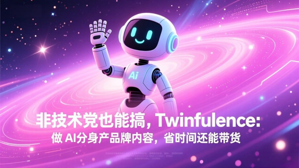 非技术党也能搞!Twinfluence:做 AI 分身产品牌内容,省时间还能带货-桀创项目掘金社