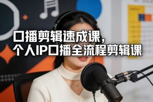 口播剪辑速成课，个人IP口播全流程剪辑课-桀创项目掘金社