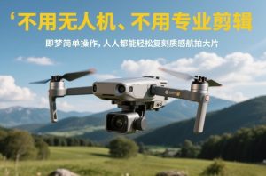 不用无人机、不用专业剪辑，即梦简单操作，人人都能轻松复刻质感航拍大片-桀创项目掘金社