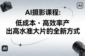 AI摄影课程，低成本高效率产出高水准大片的全新方式-桀创项目掘金社