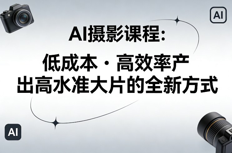 AI摄影课程，低成本高效率产出高水准大片的全新方式-桀创项目掘金社