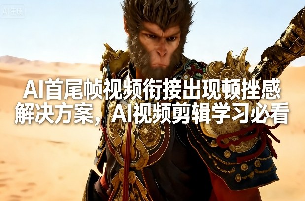 AI首尾帧视频衔接出现顿挫感解决方案，AI视频剪辑学习必看-桀创项目掘金社