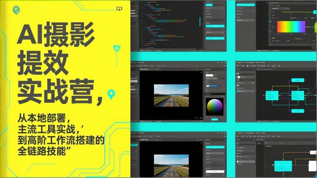 AI+摄影提效实战营，从本地部署，主流工具实战，到高阶工作流搭建的全链路技能-桀创项目掘金社