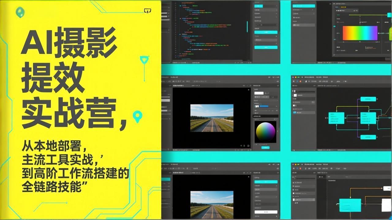 AI+摄影提效实战营，从本地部署，主流工具实战，到高阶工作流搭建的全链路技能-桀创项目掘金社