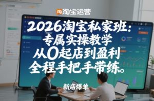 2026淘宝私家班：专属实操教学，从0起店到盈利，全程手把手带练(更新)-桀创项目掘金社