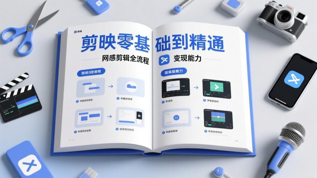 剪映零基础也能快速上手，从入门到精通掌握网感剪辑全流程，掌握能直接变现的剪辑能力-桀创项目掘金社