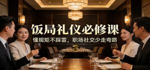 公众号收费文章：《饭局礼仪必修课：懂规矩不踩雷，职场社交少走弯路》-桀创项目掘金社