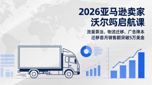2026亚马逊卖家沃尔玛启航课，流量算法、物流迁移、广告降本，迁移首月销售额突破5万美金-桀创项目掘金社