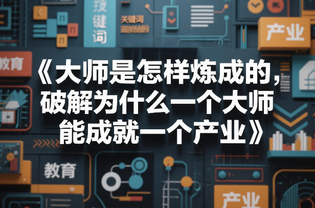 大师是怎样炼成的，破解为什么一个大师，能成就一个产业【电子书】-桀创项目掘金社