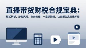 直播带货财税合规宝典：模式解析、涉税风险、账务处理，一堂课搞懂，让直播生意稳赚不赔-桀创项目掘金社