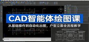 CAD智能体绘图课：从基础操作到自动化出图，户型立面全流程教学-桀创项目掘金社