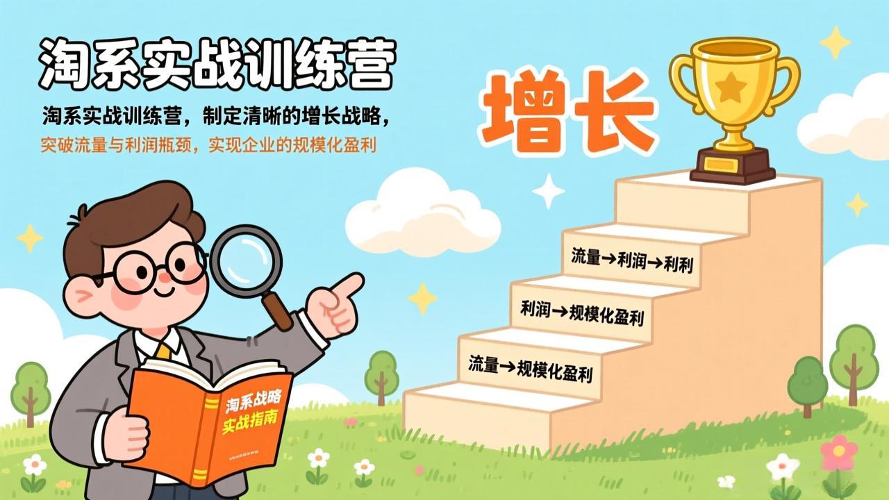 淘系实战训练营,制定清晰的增长战略,突破流量与利润瓶颈,实现企业的规模化盈利-桀创项目掘金社