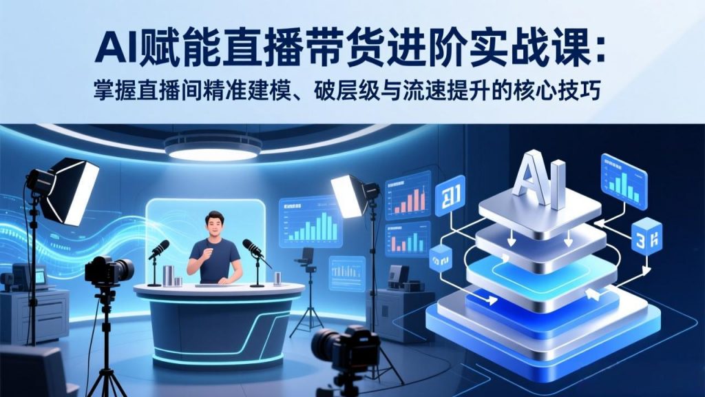 AI赋能直播带货进阶实战课:掌握直播间精准建模、破层级与流速提升的核心技巧-桀创项目掘金社