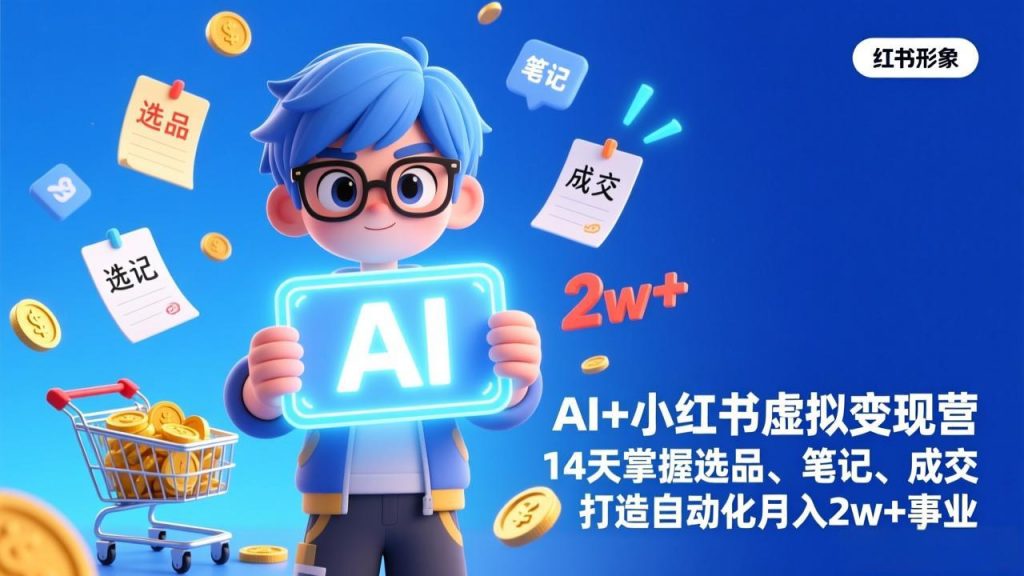 AI+小红书虚拟变现营(完结-桀创项目掘金社