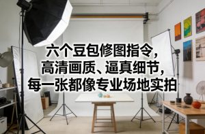 六个豆包修图指令，高清画质、逼真细节，每一张都像专业场地实拍-桀创项目掘金社