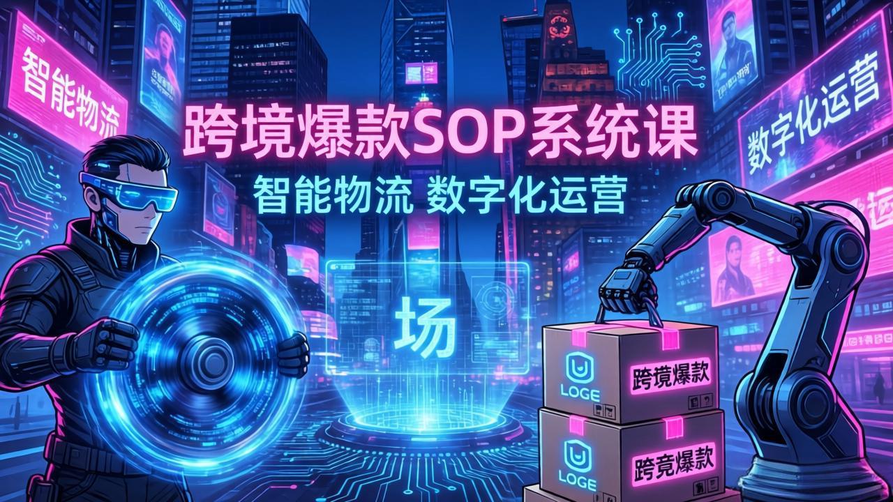 跨境爆款SOP系统课，“内容飞轮+精准投放+AI自动化”为核心，拆解“人×货×场”黄金公式-桀创项目掘金社