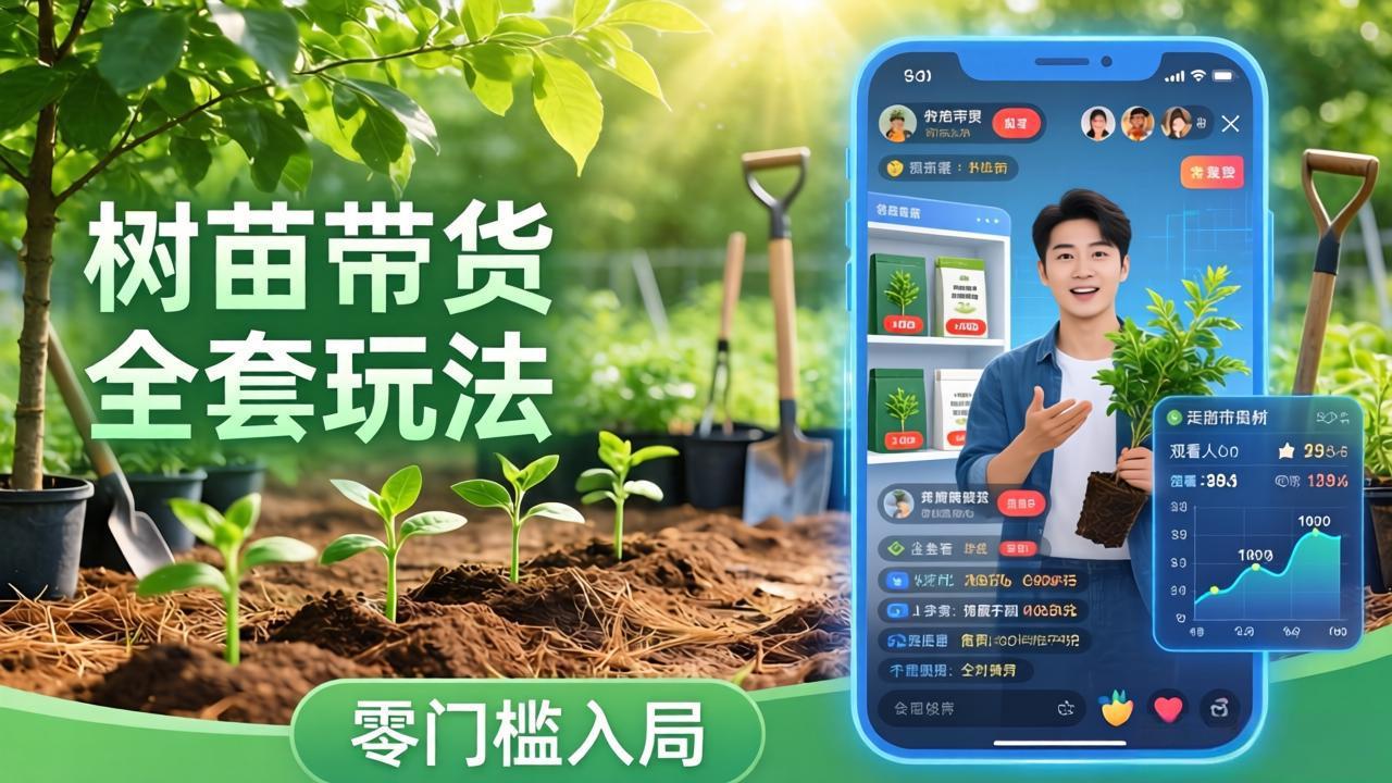 视频号AI树苗带货全套玩法：零门槛入局，掌握豆包、千问等AI工具制作树苗视频的全套流程-桀创项目掘金社