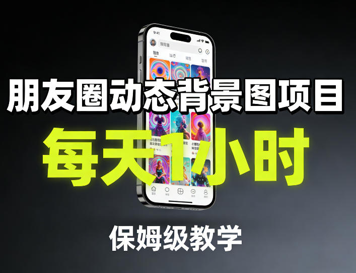 朋友圈动态背景图项目，每天1小时，保姆级教学-桀创项目掘金社
