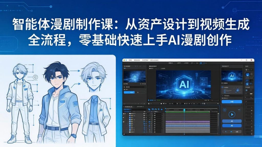 智能体漫剧制作课：从资产设计到视频生成全流程，零基础快速上手AI漫剧创作-桀创项目掘金社