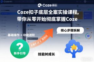 Coze扣子底层全案实操课程,带你从零开始彻底掌握Coze(更新3月)-桀创项目掘金社