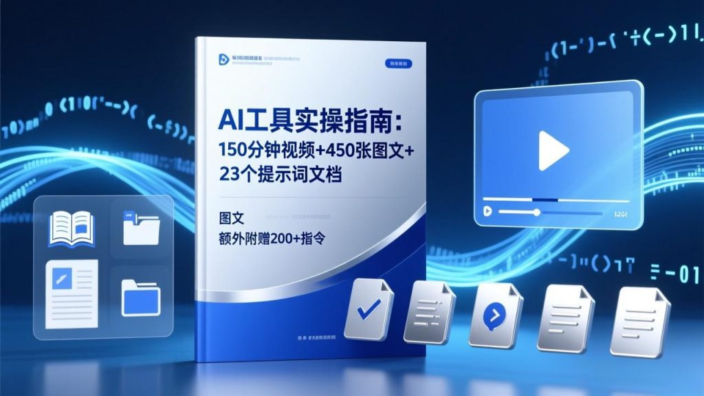 AI工具实操指南：150分钟视频+450张图文+23个提示词文档，额外附赠200+指令-桀创项目掘金社