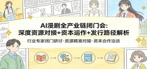 AI漫剧全产业链闭门会：深度资源对接+资本运作+发行路径解析-桀创项目掘金社