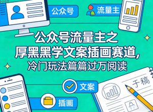 公众号流量主之厚黑学文案插画赛道，冷门玩法篇篇过万阅读-桀创项目掘金社