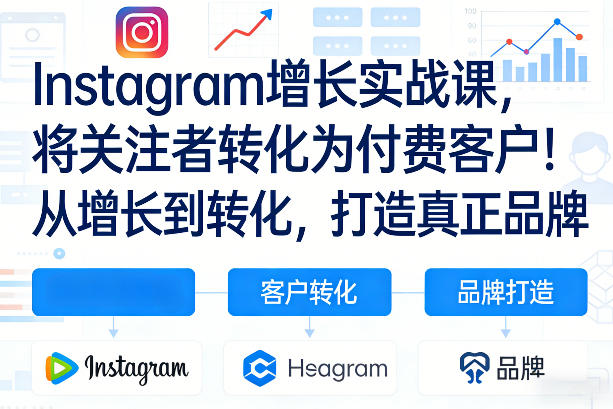 Instagram增长实战课，将关注者转化为付费客户！从增长到转化，打造真正品牌(双语字幕)-桀创项目掘金社