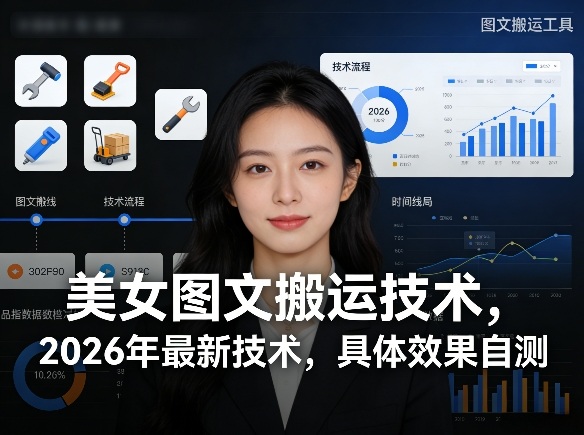 美女图文搬运技术，2026年最新技术，具体效果自测-桀创项目掘金社
