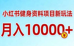 小红书健身资料项目最新玩法，月入10000＋，收益潜力可以无限放大-桀创项目掘金社