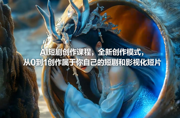 AI短剧创作课程，全新创作模式，从0到1创作属于你自己的短剧和影视化短片-桀创项目掘金社