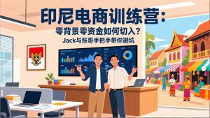 印尼电商训练营：零背景零资金如何切入？Jack与张哥手把手带你避坑-桀创项目掘金社