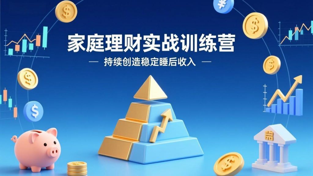 家庭理财实战训练营：从0到1建体系，三阶进阶层层递进，助你持续创造稳定睡后收入-桀创项目掘金社