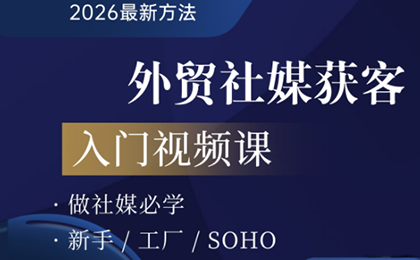 2026外贸社媒获客入门课-桀创项目掘金社