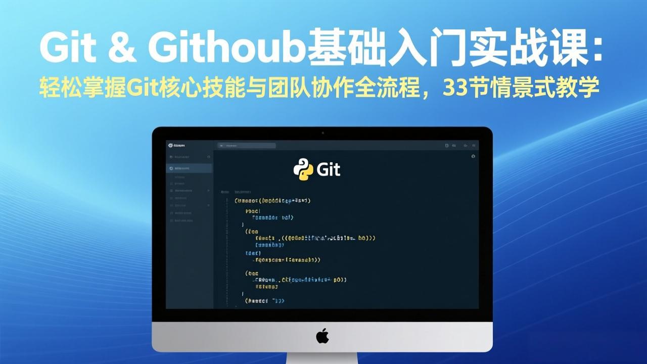 Git & GitHub基础入门实战课：轻松掌握Git核心技能与团队协作全流程，33节情景式教学-桀创项目掘金社