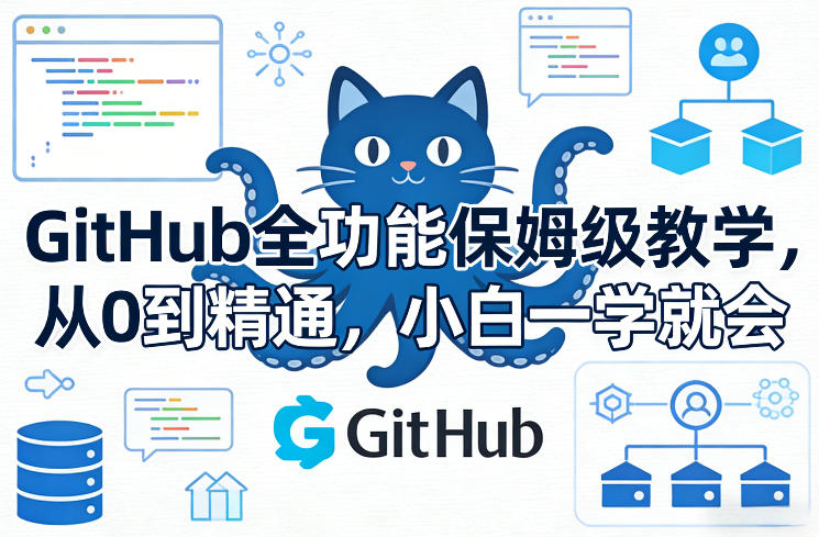 GitHub全功能保姆级教学，从0到精通，小白一学就会-桀创项目掘金社