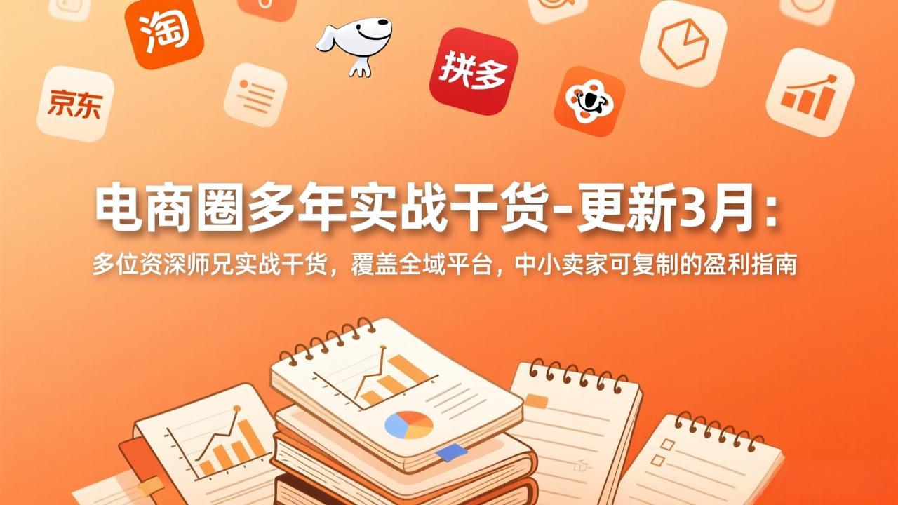 电商圈多年实战干货-更新3月：多位资深师兄实战干货，覆盖全域平台，中小卖家可复制的盈利指南-桀创项目掘金社