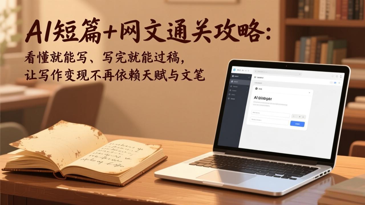 AI短篇+网文通关攻略:看懂就能写、写完就能过稿,让写作变现不再依赖天赋与文笔-桀创项目掘金社