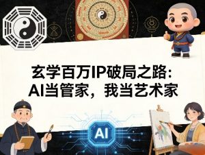 玄学百万IP破局之路：AI当管家，我当艺术家-桀创项目掘金社