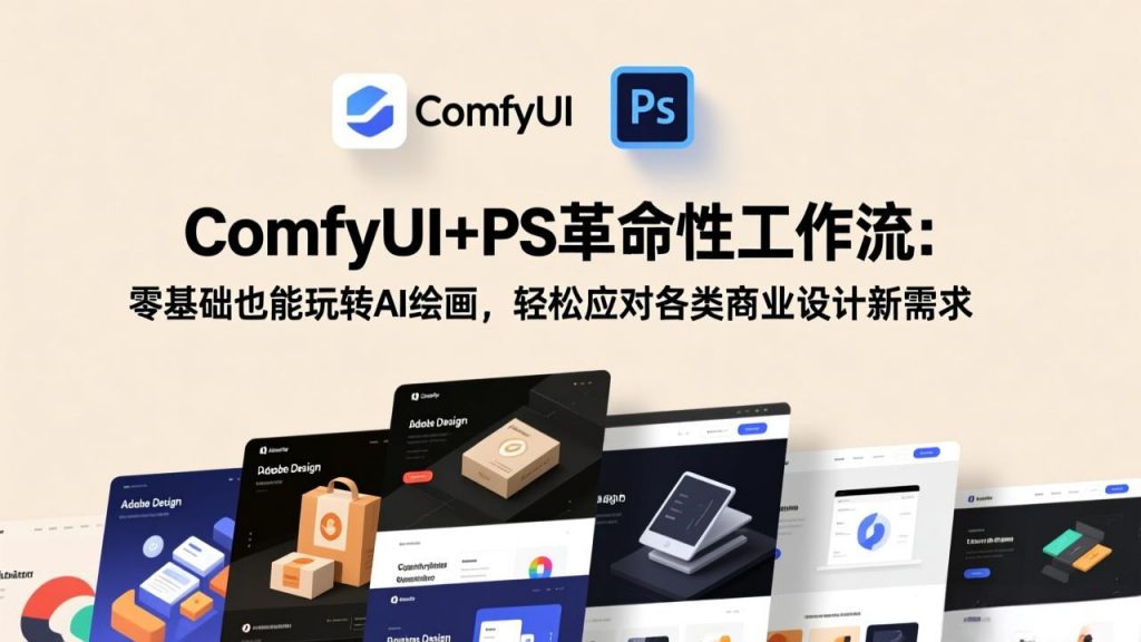 ComfyUI+PS革命性工作流：零基础也能玩转AI绘画，轻松应对各类商业设计新需求-桀创项目掘金社