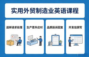 实用外贸制造业英语课程，教你专业处理送样请求、应对生产意外、回复品质投诉、撰写开发信等-桀创项目掘金社