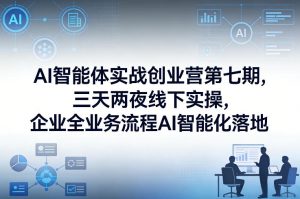 AI智能体实战创业营第七期，三天两夜线下实操，企业全业务流程AI智能化落地(26年1月20-22号)-桀创项目掘金社