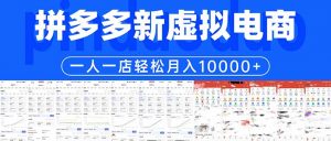 拼多多虚拟电商一人一店轻松月入10000+-桀创项目掘金社