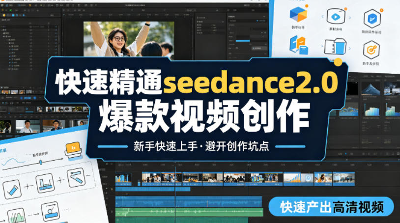 快速精通seedance2.0爆款视频创作，快速产出高清视频，避开大量创作坑点，新手也能快速上手-桀创项目掘金社