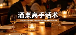 酒桌高手话术：二十年接待经验总结，吃透规律与底层逻辑秒变话题王者-桀创项目掘金社