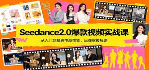 Seedance2.0爆款视频实战课：从入门到精通电商带货，品牌宣传短剧-桀创项目掘金社