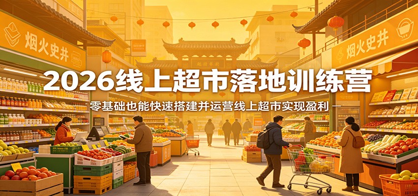 图片[1]-2026线上超市落地训练营，零基础也能快速搭建并运营线上超市实现盈利-桀创项目掘金社