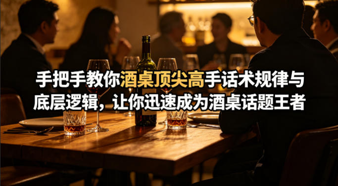 付费文章:手把手教你酒桌顶尖高手话术规律与底层逻辑,让你迅速成为酒桌话题王者(二十年全网独家经验分享)-桀创项目掘金社